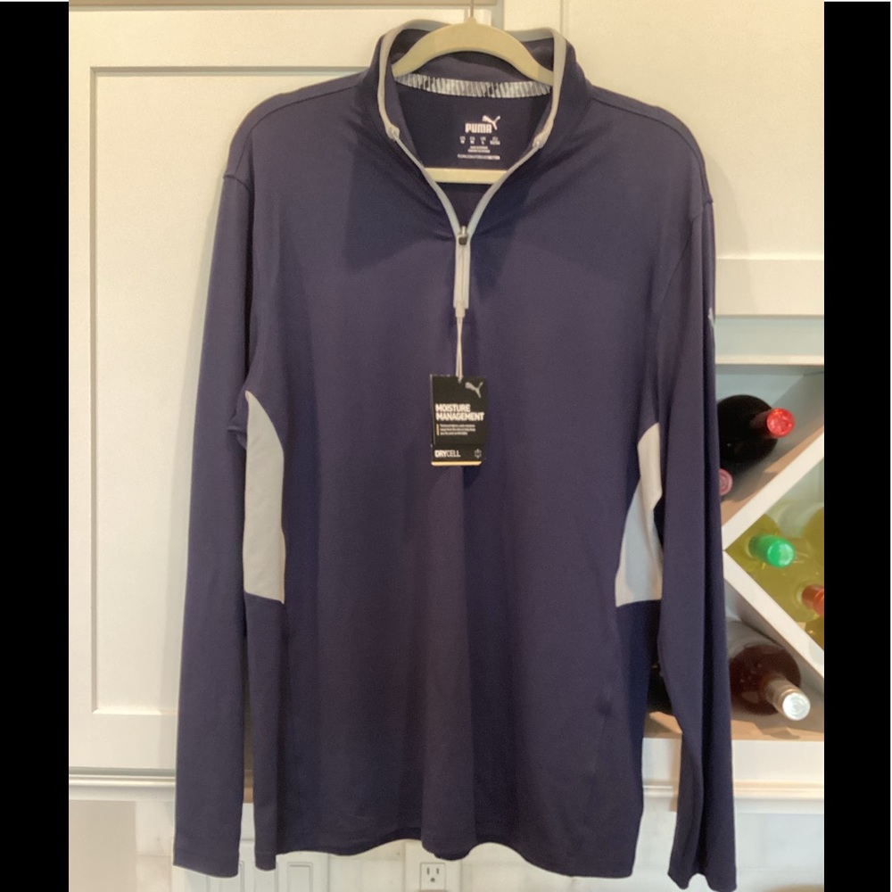 BNWT. Mens Puma Drycell 1/4 Zip Golf Pullover. M.